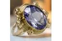 Anneau Artisanat vintage Alexandrite Or jaune 14 carats vrc100y